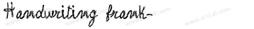Handwriting frank字体转换